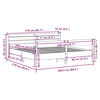 vidaXL Рамка за легло без матрак, восъчнокафяв, 200x200 см, бор масив