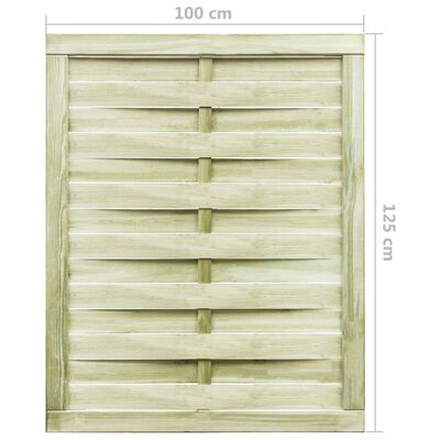 vidaXL Градинска порта, импрегниран бор, 100x125 см, зелена
