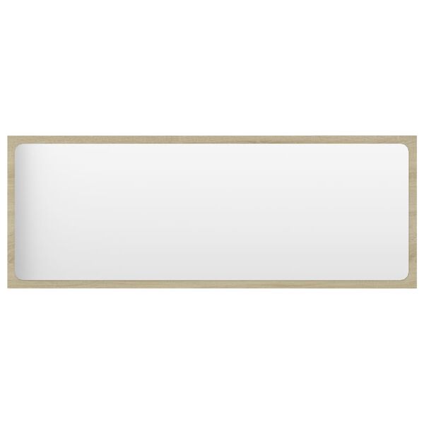 vidaXL Огледало за баня, дъб сонома, 100x1,5x37 см, ПДЧ