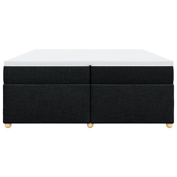 vidaXL Боксспринг легло с матрак, черно, 200x200 см, плат