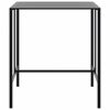 vidaXL Бар маса, черна, 100x100x110 см, прахово боядисана стомана