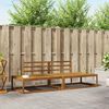 vidaXL Комплект дивани за открито 2 Брой Естествен 230,5 x 83 x 73 см