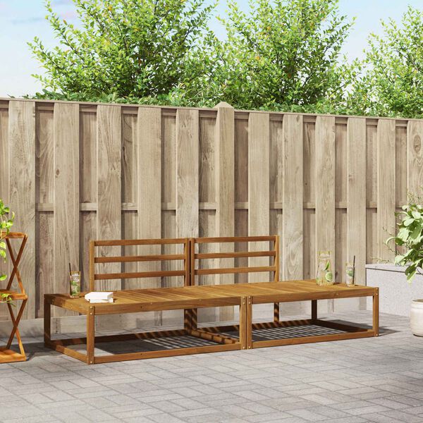 vidaXL Комплект дивани за открито 2 Брой Естествен 230,5 x 83 x 73 см