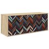 vidaXL Стенен телевизионен шкаф OMMEN 102 x 33 x 40 см Дъб сонома