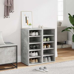 vidaXL Стойки за обувки 2 бр бетонно сив 31,5x35x70 см инженерно дърво