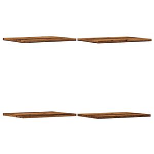 vidaXL Дъски за рафтове за книги 4 бр. старо дърво 40x30x1,5 cm