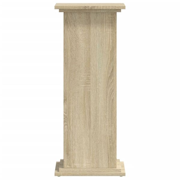 vidaXL Поставка за растения, сонома дъб, 33x33x80 см, инженерно дърво