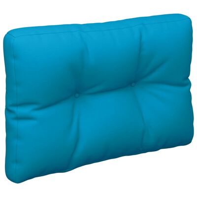 vidaXL Палетна възглавница, синя, 50x40x12 см, текстил