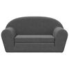 vidaXL Детско диванче-легло, 2-местно, антрацит, мек плюш
