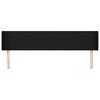 vidaXL Горна табла за легло, черна, 183x16x78/88 см, плат