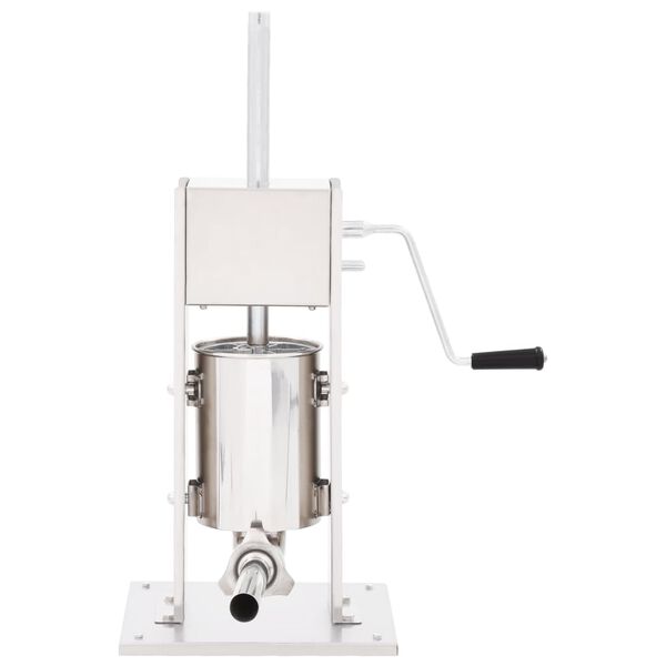 vidaXL Ръчна пълначка за наденици, сребриста, 3 л, неръждаема стомана