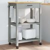 vidaXL Кухненска количка "MONZA" 60x40x88,5 см борово дърво масив