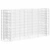 vidaXL Габион повдигната леха, поцинковано желязо, 190x50x100 cм