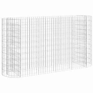 vidaXL Габион повдигната леха, поцинковано желязо, 190x50x100 cм