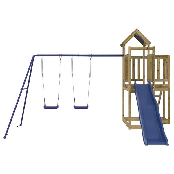 vidaXL Комбинирано детско съоръжение за игра, импрегниран бор