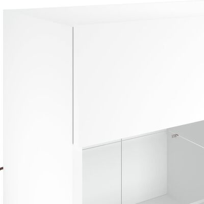 vidaXL Стенен ТВ шкаф с LED осветление, бял, 78,5x30x60,5 см