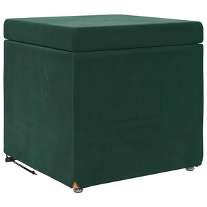 vidaXL Стук Тъмен зелен 41 x 41 x 40 см Кадифе и инженерна дървесина