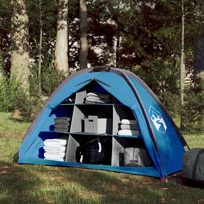 vidaXL Палатка за съхранение с 9 отделения, синя, водоустойчива