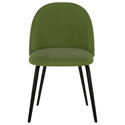 vidaXL Трапезни столове, 2 бр, зелени, текстил