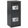 vidaXL Цифров сейф с заключване Тъмносив 35 x 31 x 80 см Стомана