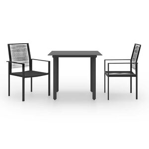 vidaXL Градински трапезен комплект, 3 части