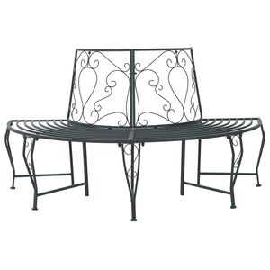 vidaXL Дървесен бенч 4 -местен 160 х 80 х 89 см steel Сребристо сиво