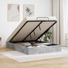 vidaXL Отоманско легло със съхранение Бетонно Сиво 135 x 190 cm