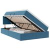 vidaXL LED легло за съхранение с матрак Синьо 120 x 190 cm Кадифе