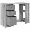 vidaXL Бюро с чекмедже Сив Сонома 100 x 40 x 75 cm Инженерно дърво