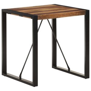 vidaXL Трапезна маса, 70x70x75 cм, масивна акациева дървесина