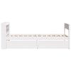 vidaXL Рамка за легло без матрак, бял, 90x190 см, борово дърво масив