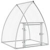 vidaXL Клетка за пилета сребриста 100x105x120 см поцинкована стомана