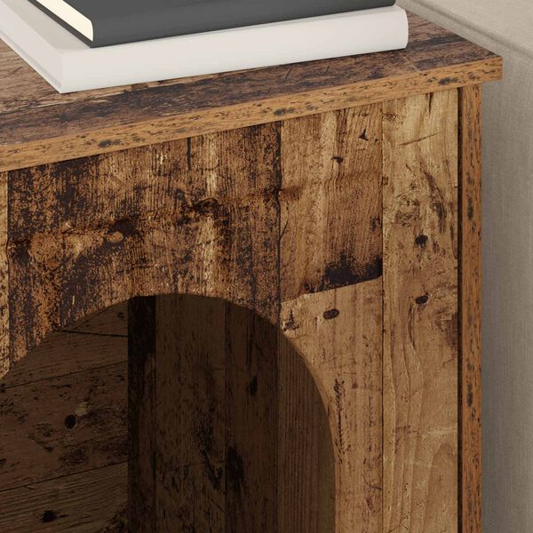 vidaXL Къща за котки Старо дърво 53 х 52 х 62 см Инженерно дърво