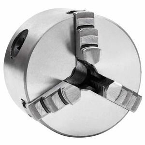 vidaXL 3-челюстен самоцентриращ патронник, 80 мм, стомана