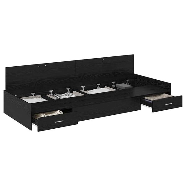 vidaXL Рамка за легло с таблото Черния дъб 80 x 200 cm Инженерно дърво