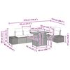 vidaXL Градински Софа Комплект със съхранение 7 pcs Черно Полиратан