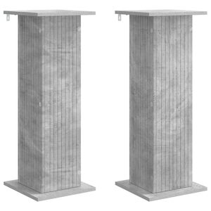 vidaXL Стойка за растения 2 бр. Бетонно сиво 30,5 x 30 x 80,5 см