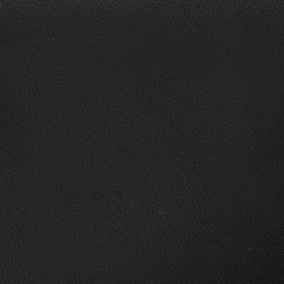 vidaXL Горна табла с уши, черна, 203x23x78/88 см, изкуствена кожа