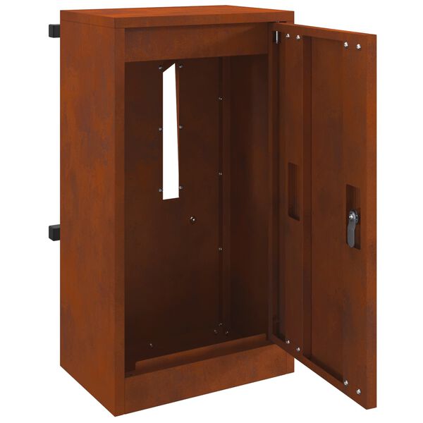 vidaXL Пощенска кутия Ръждясало 30 x 20 x 55 см Патинираща стомана