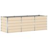 vidaXL Кашпа Слонова кост 240 x 80 x 75 см Стомана