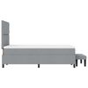 vidaXL Легло с пружинирана основа Светлосиво 120 x 200 cm текстил