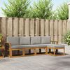vidaXL Комплект дивани за открито 5 pcs Естествено и светло сиво