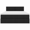 vidaXL Легло с място за съхранение и матрак Черно 140 x 190 cm