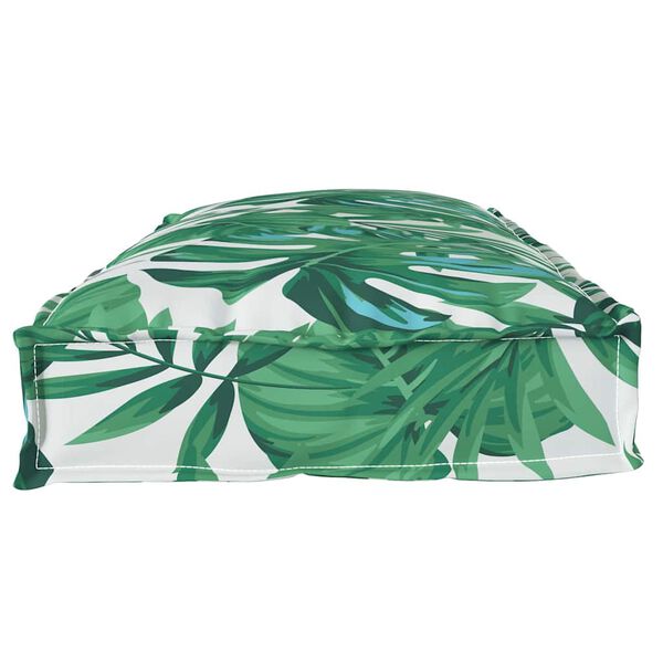 vidaXL Възглавница Мотив с листа 100 x 40 x 8 см Оксфордска тъкан