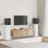 vidaXL Стойки за тонколони 2 бр бели 30x30x80 см инженерно дърво