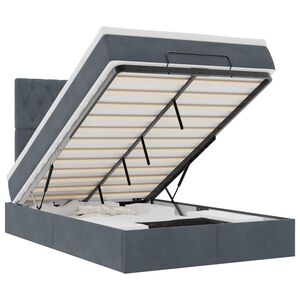 vidaXL Османска легло с матраци, тъмнокафяво, 120x200 см, кадифе