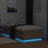 vidaXL Рамка за легло с LED осветление, 75x190 см, масивно дърво