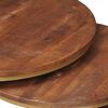 vidaXL Nesting маси за кафе 3 pcs Масивно мангово дърво и стомана
