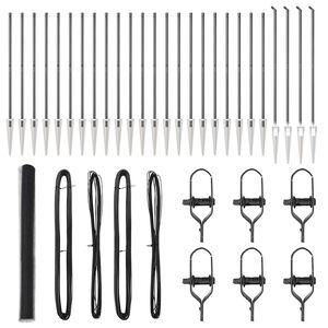 vidaXL Стълб за ограда. Сиво