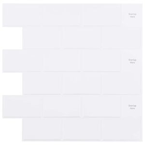 vidaXL Плочка метро 50 pcs Бяло 30 x 30 cm Полиуретан и PET
